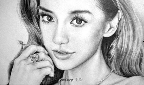 明星素描画女,描绘青春风采的璀璨星辰